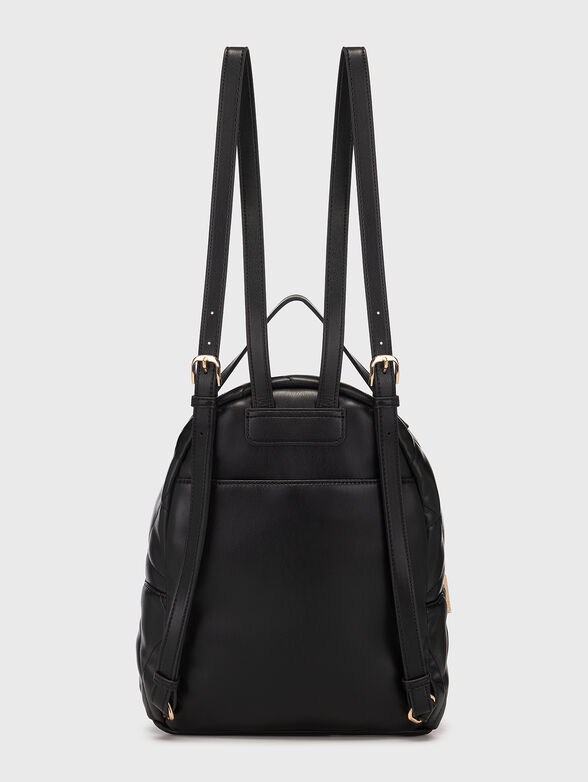 Black quilted backpack - 2