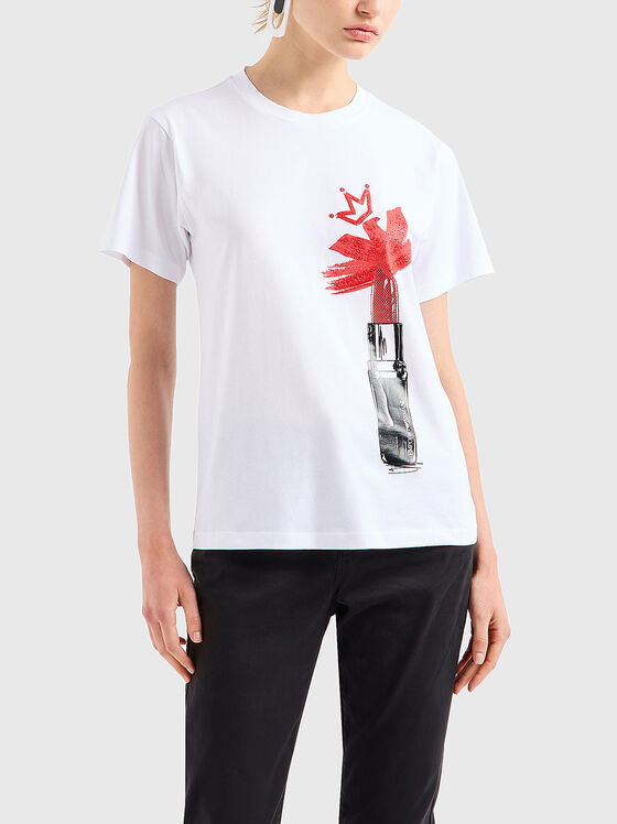 Black T-shirt with print - 1
