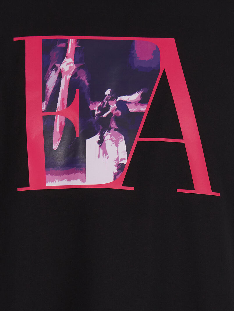 Cotton T-shirt with logo print - 3