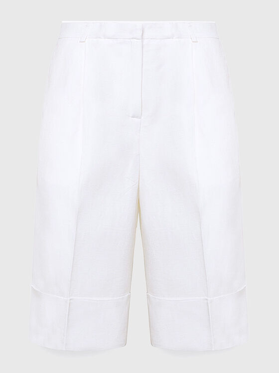 Pantaloni scurți din amestec de in - 1