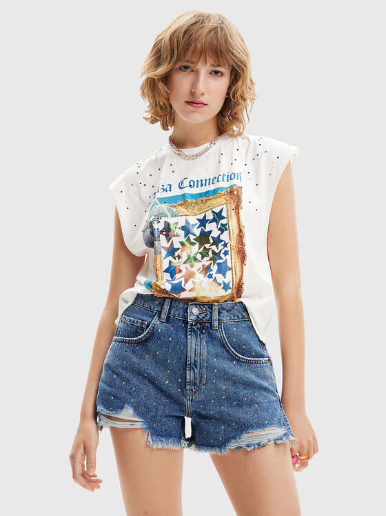 AMSTERDAM cotton T-shirt with print - 1