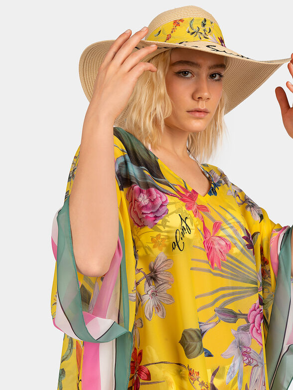 Wide-brimmed hat with inscription - 2