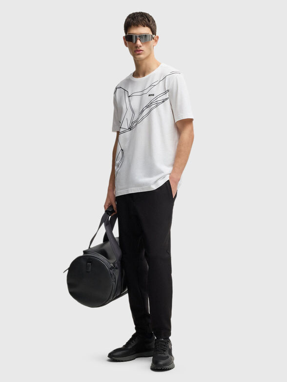 Cotton T-shirt with logo and print - 2