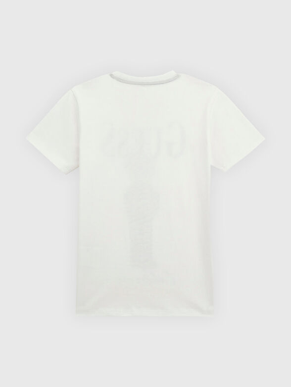 Navy blue logo print t-shirt - 2