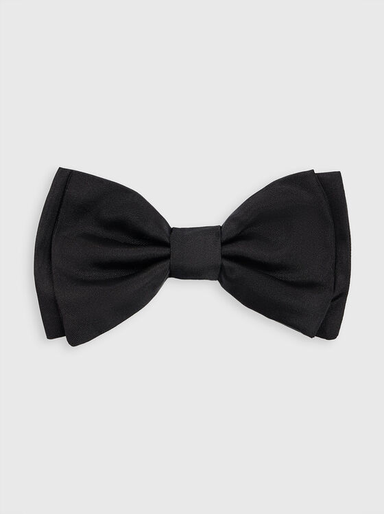 Silk bow tie in black color - 1