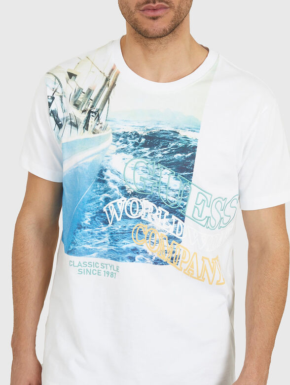 Print T-shirt in cotton - 4