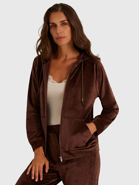 CHEENILLE sweatshirt with zip - 4