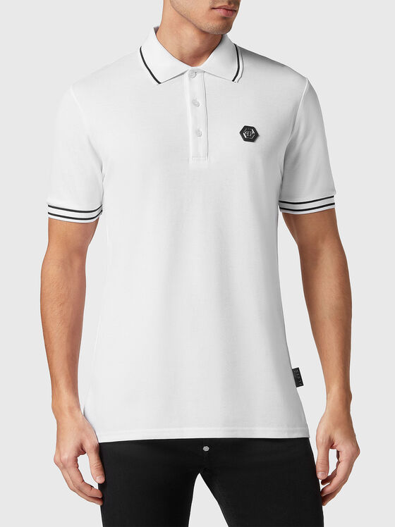 Tricou polo din bumbac cu accent logo - 1