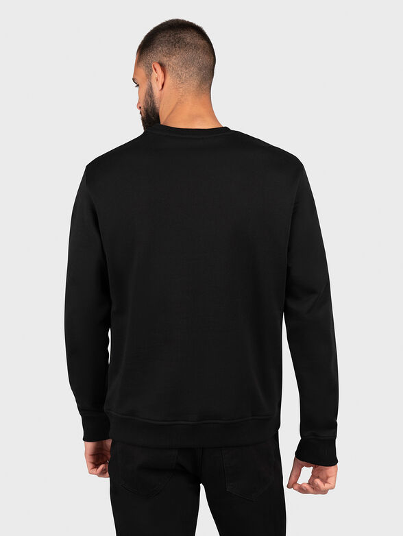 Black sweatshirt with contrast print  - 3