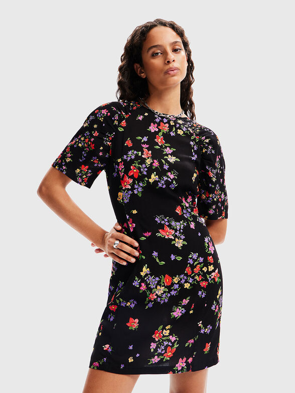 SNAKE dress with floral print - 1