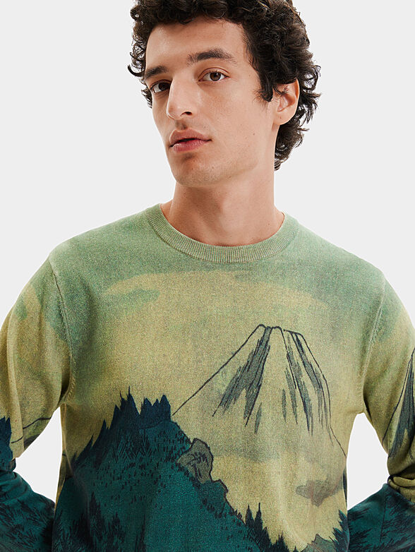 CRISTIAN knitted sweater with print - 4
