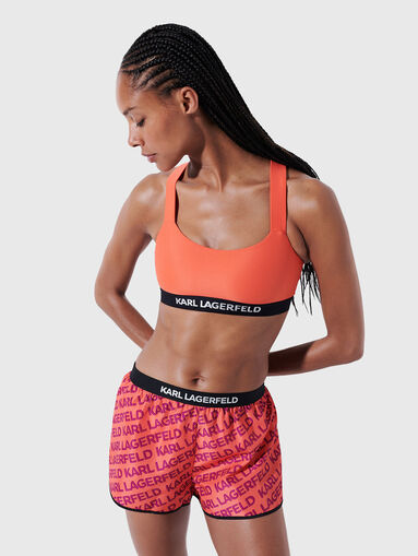 VARSITY sports shorts with logo print - 3