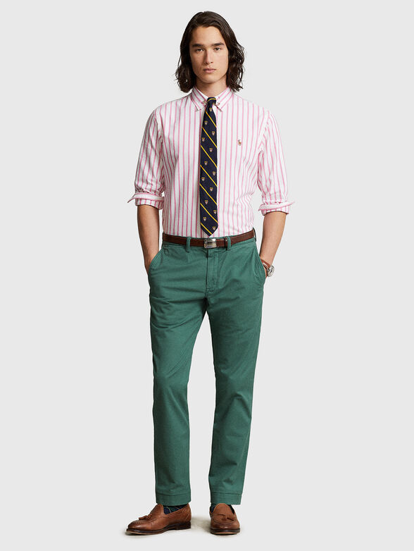 Cotton shirt with striped pattern - 2