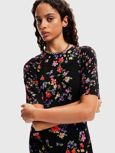 SNAKE dress with floral print - 5