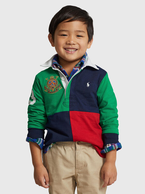 Polo-shirt with color-block effect - 1