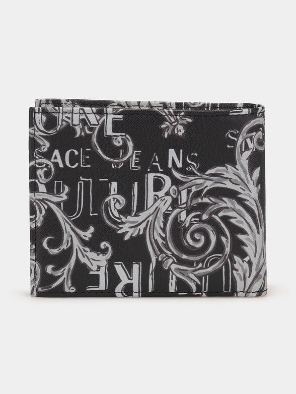 Leather wallet with logo motifs - 2