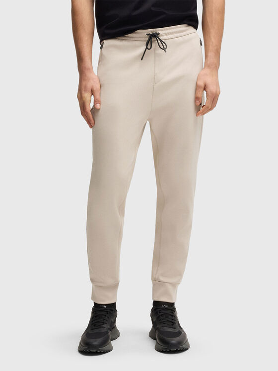 Pantaloni sport din bumbac HADIKO cu logo - 1