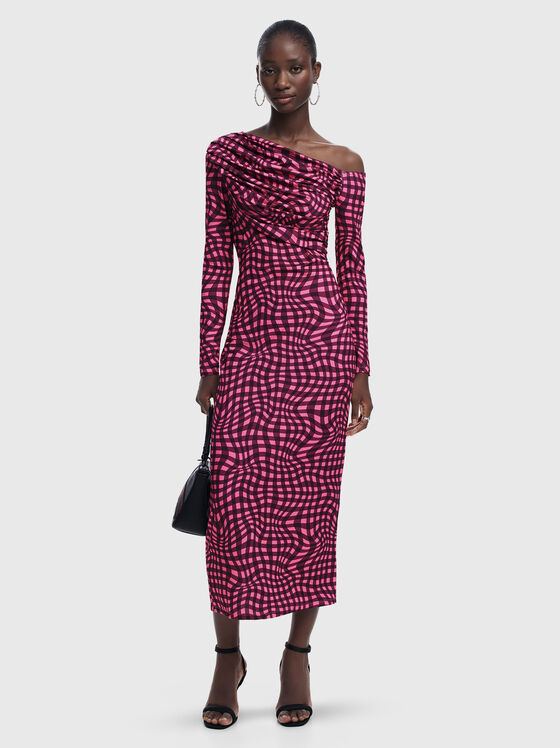 Rochie midi cu un umăr - 1