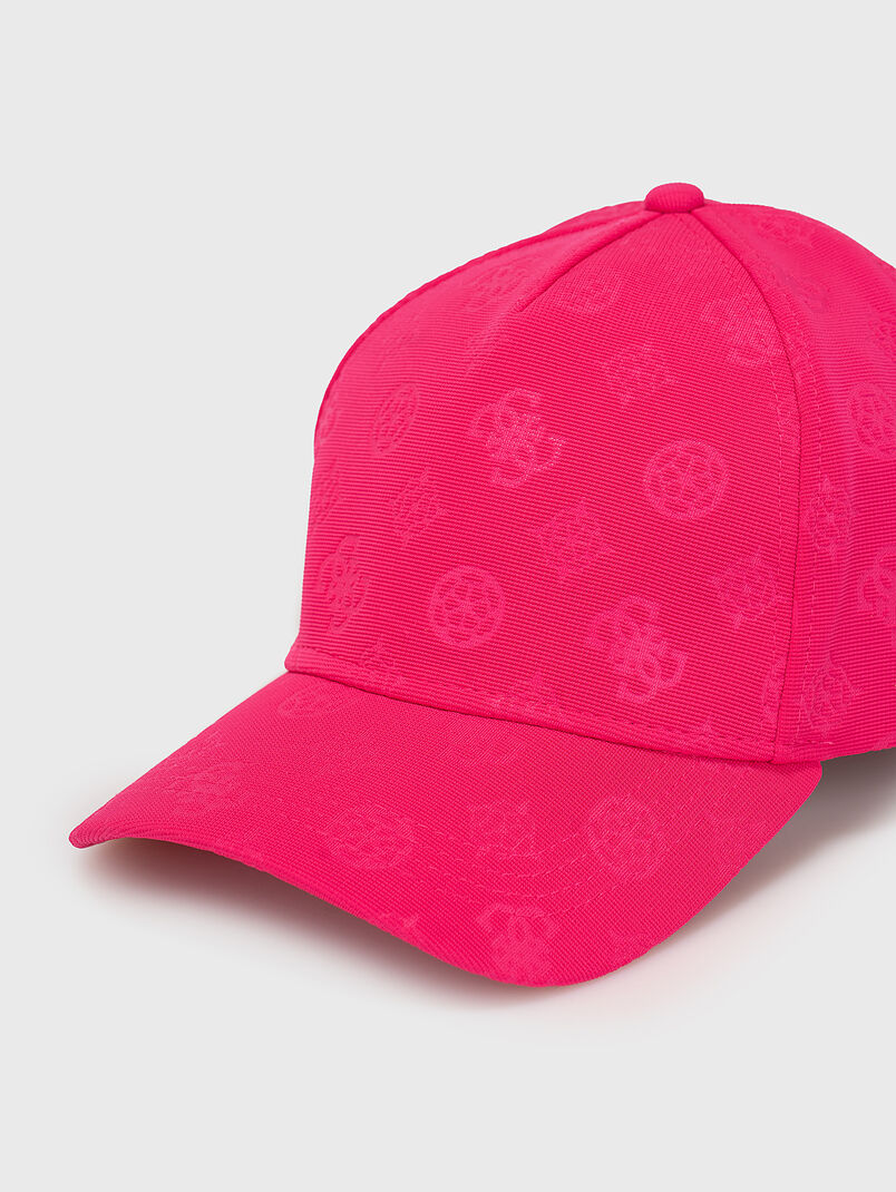 Black baseball cap with logo print - 3