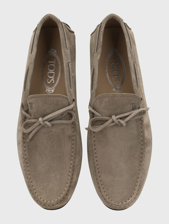CITY GOMMINO suede loafers in beige  - 6