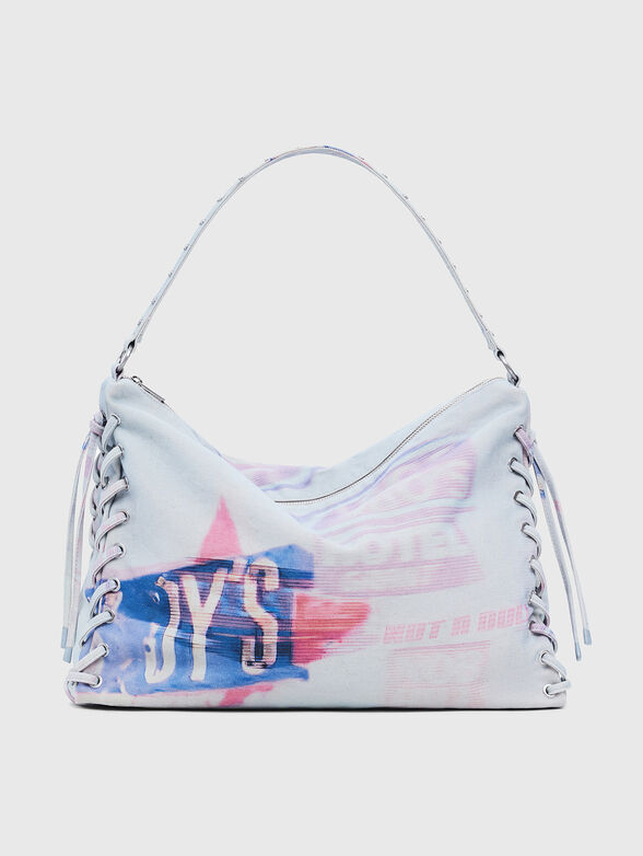 Denim bag with accent print - 1