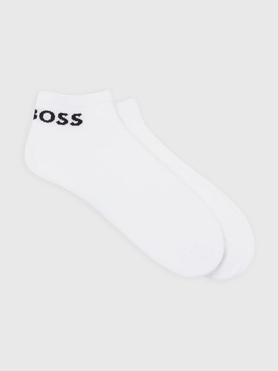 Two pairs of socks with contrasting logo - 1