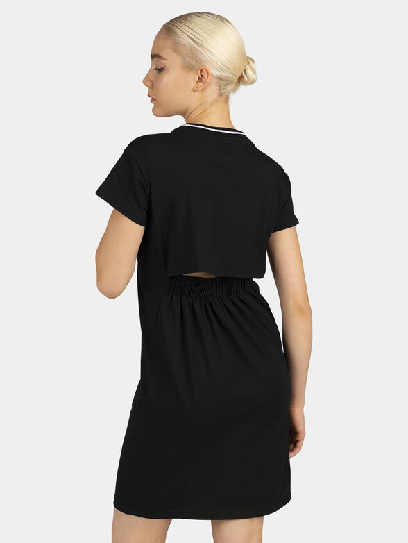 TURDA black dress with accent back - 2