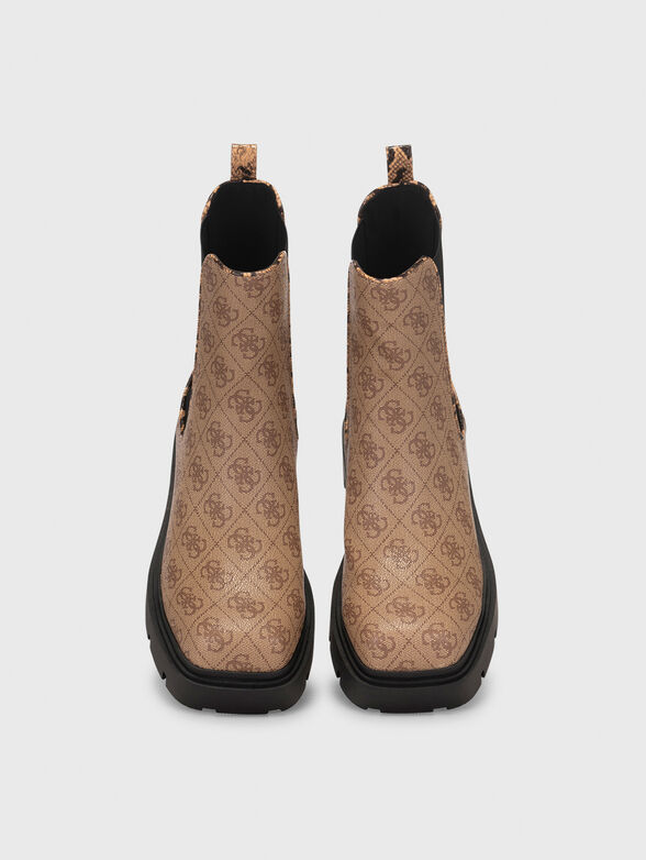 REYON boots with monogram print - 6