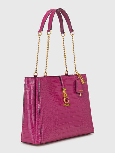 JAMES black bag with croc effect - 3