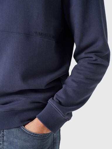 Dark blue logo sweatshirt  - 5