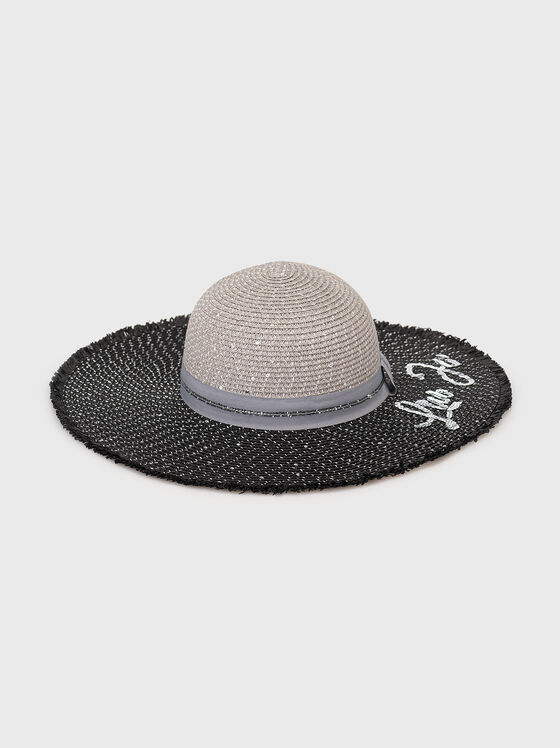 Pălărie cu bordură și detaliu logo - 1