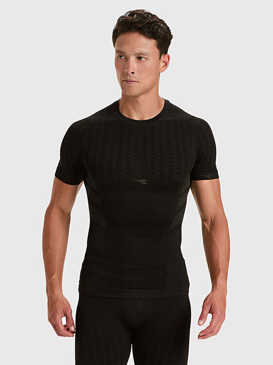 Black sports slim T-shirt - 1