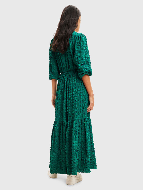 Long dress in green color - 2