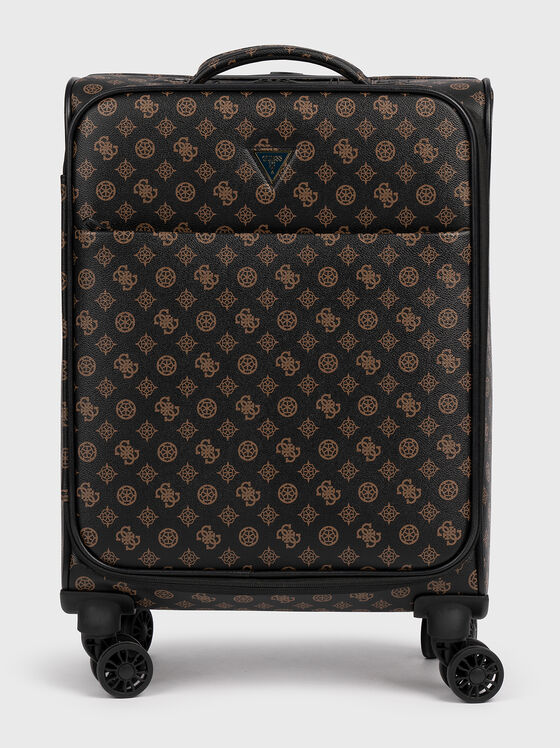 Monogram logo effect suitcase in black  - 1