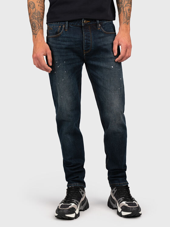 Slim jeans with splashes - 1