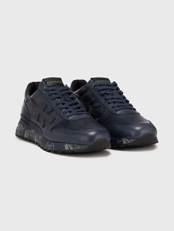 MICK 1807 leather sneakers in blue - 2