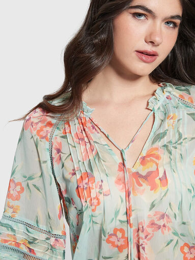 GILDA blouse with sheer effect - 5