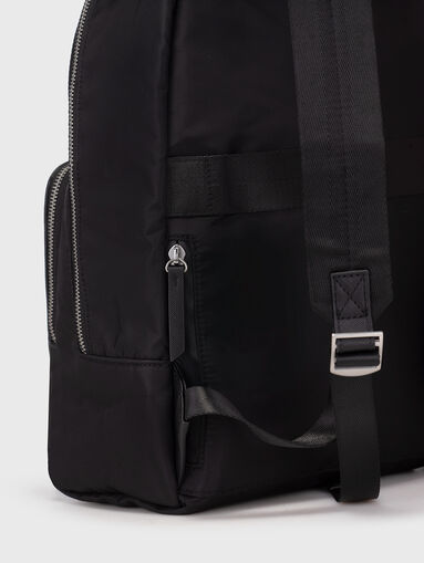 Black backpack with logo motif  - 4