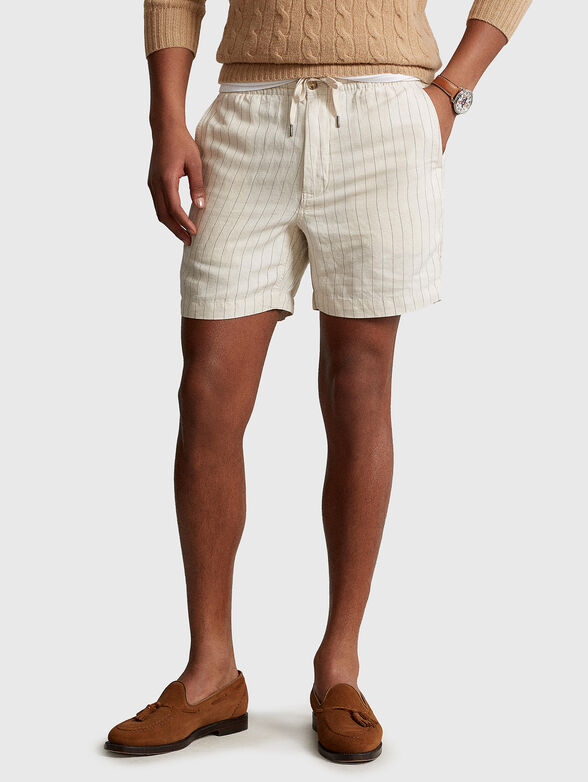 Linen blend shorts - 1