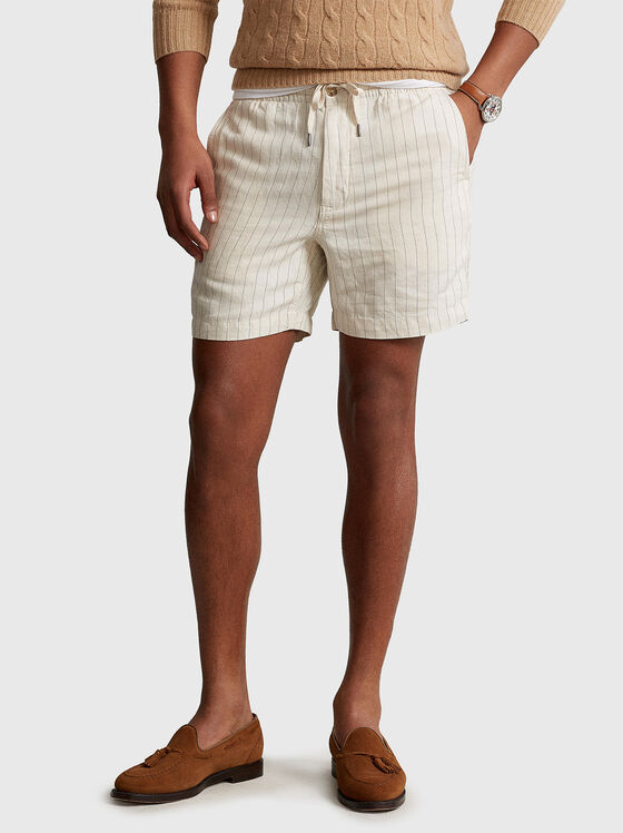 Linen blend shorts - 1
