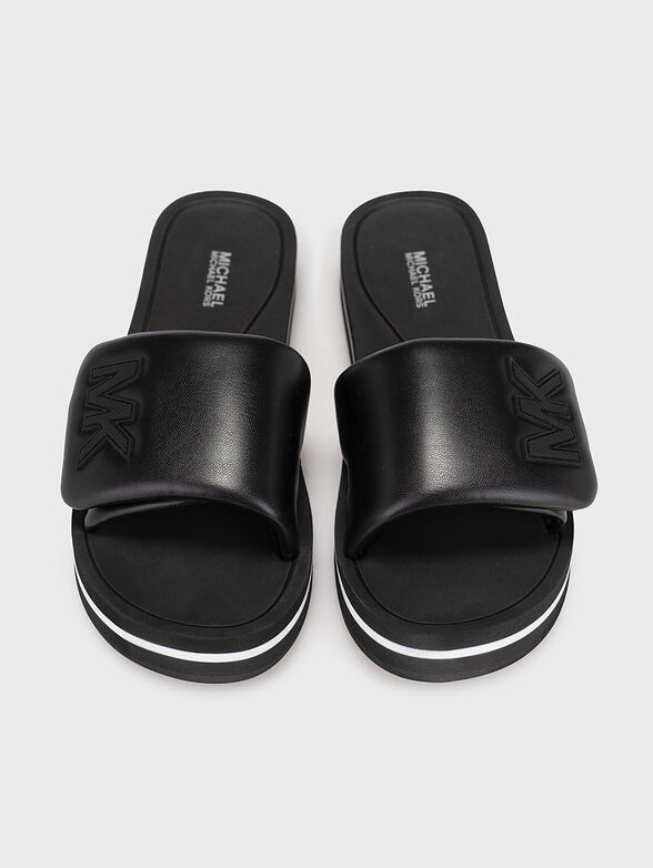 Black platform beach shoes - 6