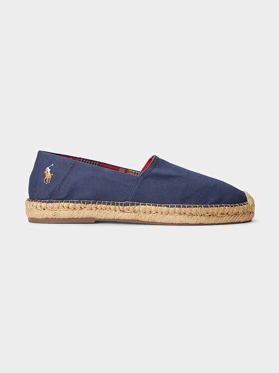 Espadrile din bumbac cu logo brodat - 1