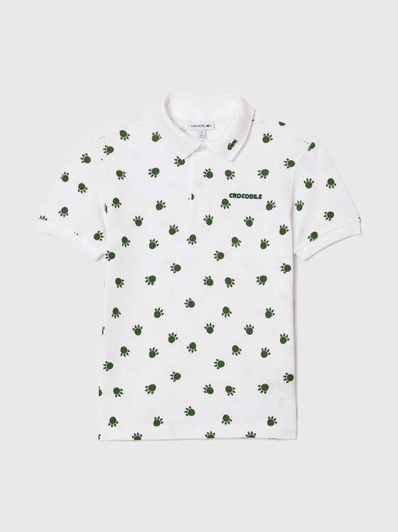 Tricou polo de pique cu imprimeu contrastant - 1