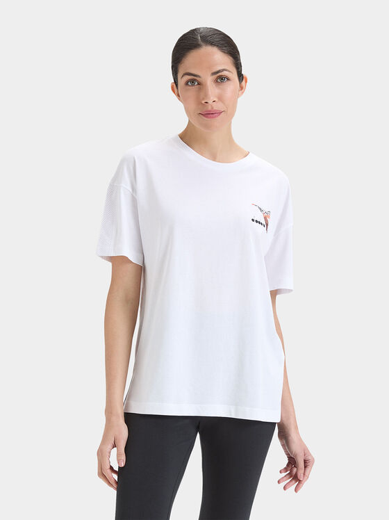 Tricou alb din bumbac SS FLOSS - 1