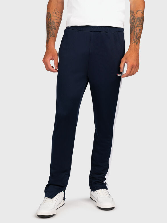 SANDRO black sports pants with contrast trims - 1