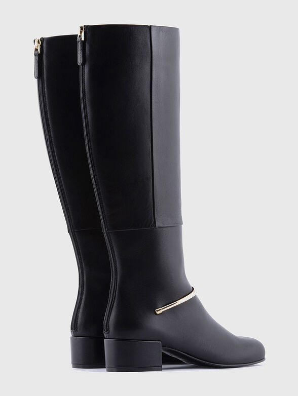 Black leather boots - 3