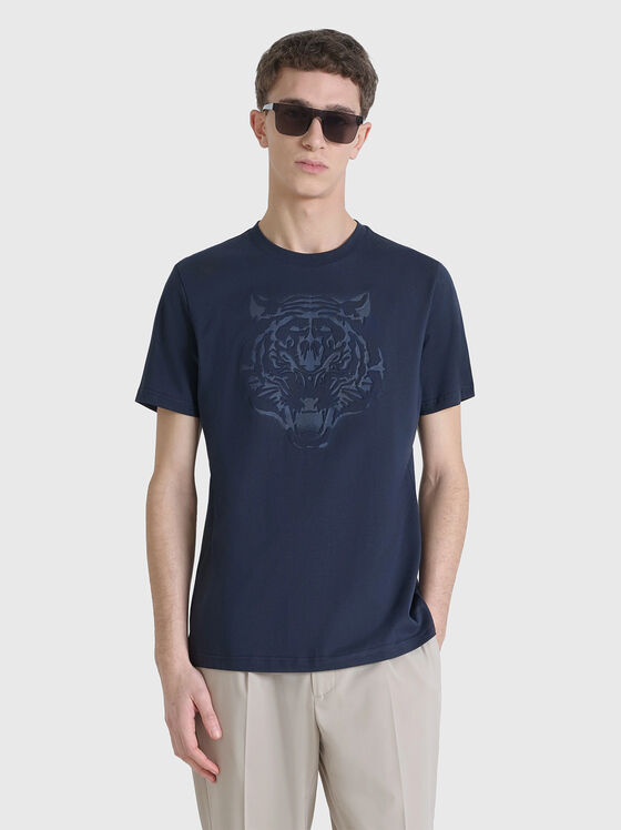Tricou din bumbac cu decolteu oval - 1