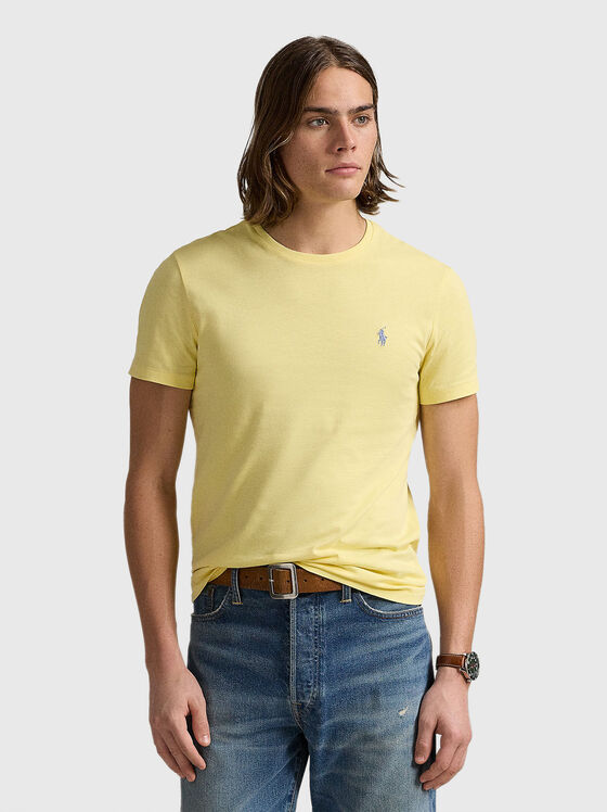 Tricou slim din bumbac cu decolteu oval - 1