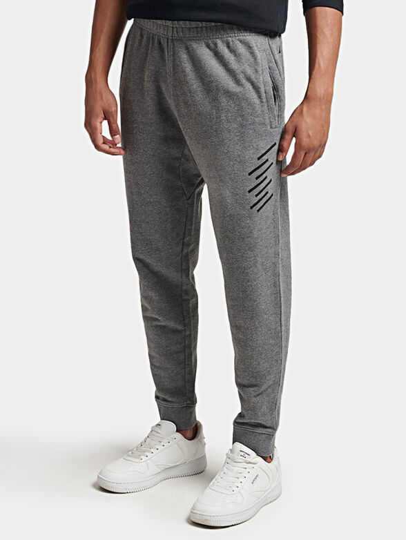 Grey sports pants with pockets - 1