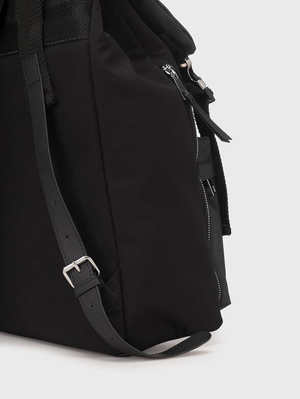 Black backpack with logo accent - 4